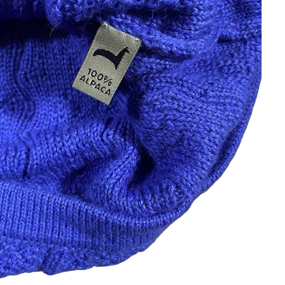 Peruvian Link Aqua Blue Alpaca Oversized Sweater - S - Picture 3 of 4